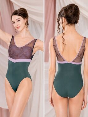 🌿 DellaLo' Milano Maia CL Bottiglia Ballet Leotard – Elegant Italian Dancewear